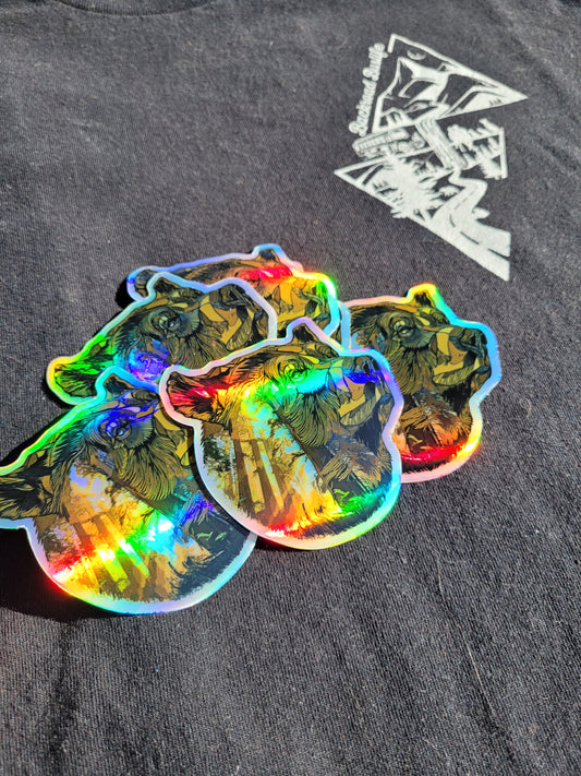 Bear State of Mind 3" Holographic Sticker
